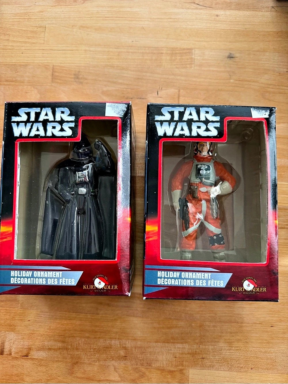 Vintage Kurt S. Adler Star Wars Holiday Ornament Set of 2 Star Wars Ornaments NW
